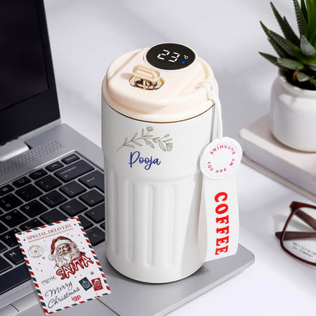 Personalized Floral Christmas Temperature Tumbler-image-9