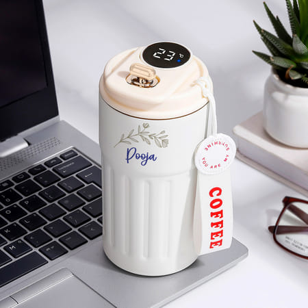 Personalized Floral Temperature Tumbler