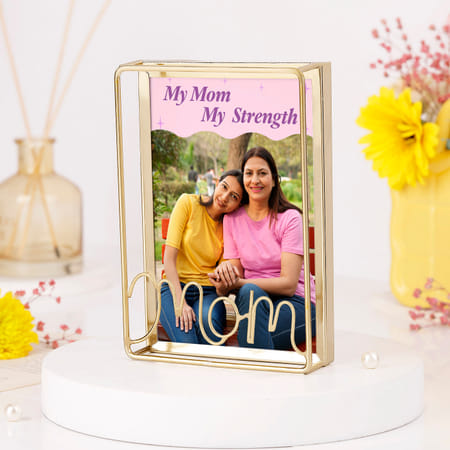 Personalized Gold Finish Metal Photo Frame for Mom-picture-16