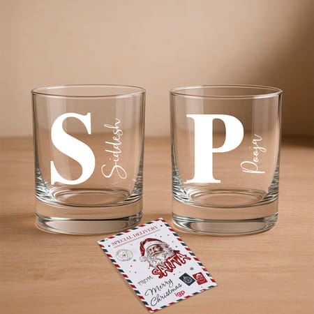 personalized hearthside whiskey glass duo