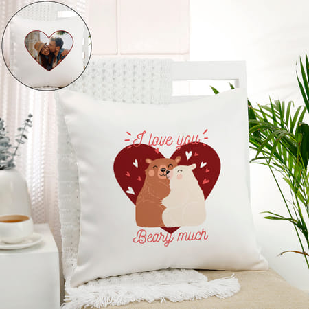 Personalized I Love You Beary Much Cushion-image-35
