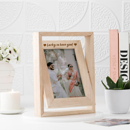 Personalized Lucky To Have You Rotating Frame-image-26