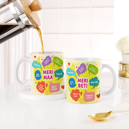 Personalized Maa Beti Mother's Day Mugs - Set Of 2-picture-17