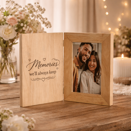 Personalized Memories We Keep Wooden Book Frame-picture-11