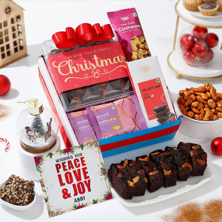 Personalized Peace Love And Joy Christmas Hamper-image-11
