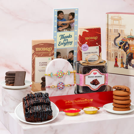 Personalized Photo Stand Rakhi Celebration Hamper-image-23