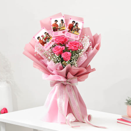 Personalized Pink Enchantment Bouquet For Sister-picture-20