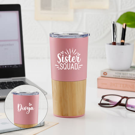 Personalized Sister Squad Pink Tumbler-picture-25