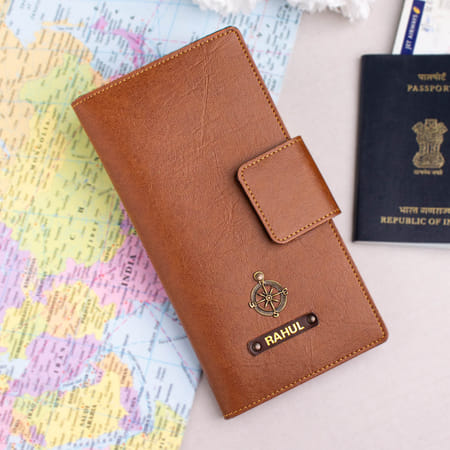 Personalized Voyager's Companion Wallet - Tan-picture-21