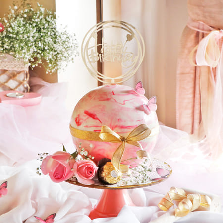 Pink Chocolate Pinata Ball Cake for Birthday (1 Kg)-image-17