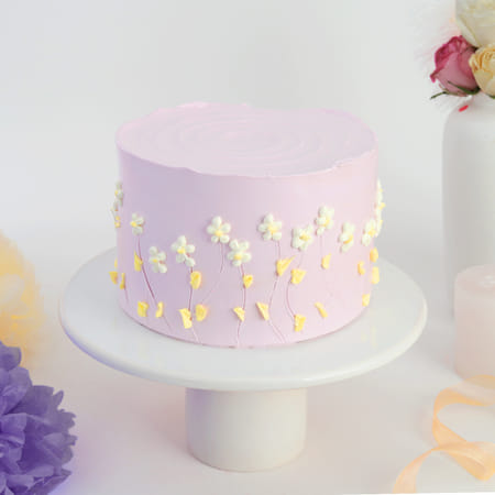 Pink Fleurs Cake (2 Kg)-image-38