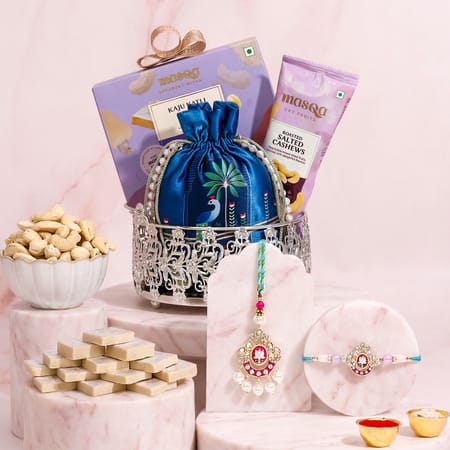 Pink Lotus Meena Bhaiya Bhabhi Rakhi Hamper-picture-22