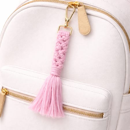 Pink Macrame Bohemia Bag Charm-image-9