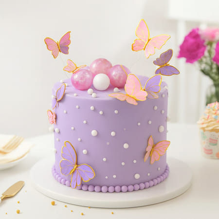 Purple Butterfly Celebration Cake (2 kg)-picture-33