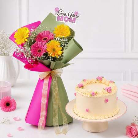 Radiant Mother's Day Bouquet & Pineapple Cake Combo-image-12
