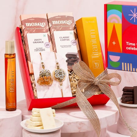 Rakhi Hamper with Sweets and Perfume-picture-20