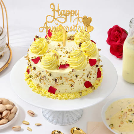 Rasmalai Burst Anniversary Cake-picture-24