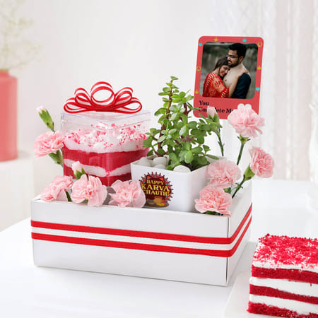 Red Delight Personalized Karwa Chauth Hamper-image-25