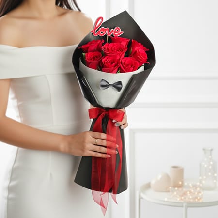 Red Love Valentines Day Rose Bouquet-picture-35