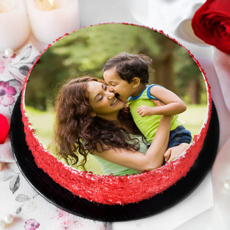 Red Velvet Photo Cake for Kids-image-9