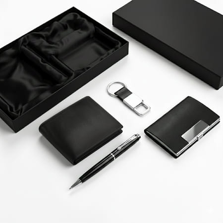Refined Faux Leather Wallet Gift Set For Him-image-21
