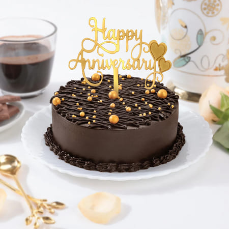 Rich Truffle Ganache Anniversary Cake