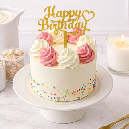Romantic Vanilla Rosette Cake - 300g-picture-34