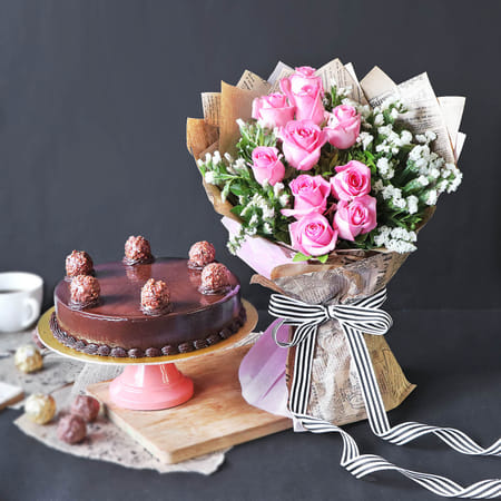 Roses with Hazelnut Truffle Cake-picture-48