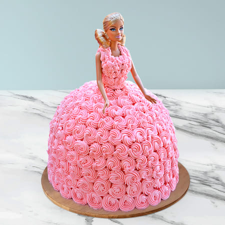 Rosette Barbie Cream Cake (3.5 Kg)-picture-17
