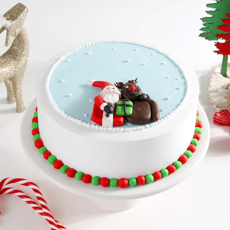 Santa's Love Semi Fondant Cake (3 kg)-picture-18