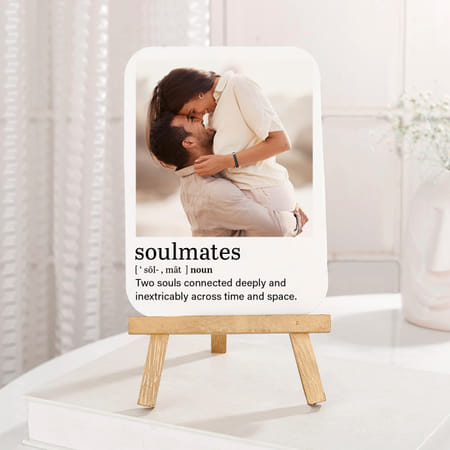 Soulmates Personalized Photo Frame With Easel-image-35
