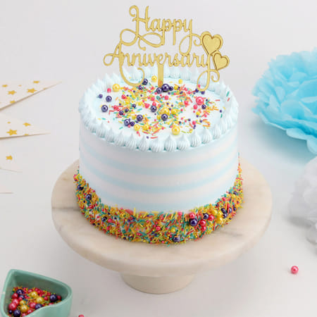 Sprinkles Of Love Anniversary Cake (1 Kg)-picture-35