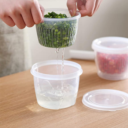 Storage Bowl With Lid - Assorted - Set Of 2-image-5