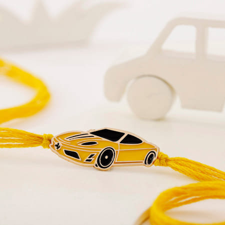 Striking Ferrari Car Rakhi For Kids-picture-40