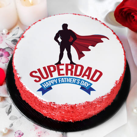 Superdad Father's Day Red Velvet Cake-picture-40