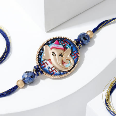 Swastik And Ganesh Matte Finish Rakhi-picture-40