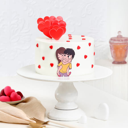 Sweet Sentiments Semi-Fondant Cake (1Kg)-image-8