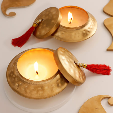 Thatera Work Matki-Shaped Candle Container - Set Of 2-picture-39
