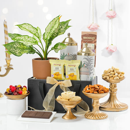 The Regal Green Gift Basket