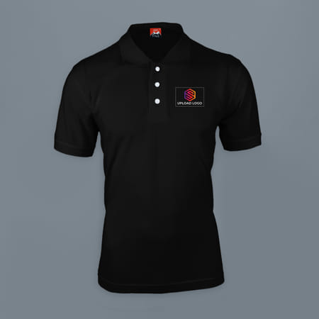 Titlis Polycotton Polo T-shirt for Men (Black)-picture-14