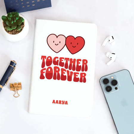 together forever personalized a5 notebook