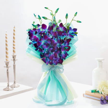 Tranquil Blue Orchid Bouquet-picture-35