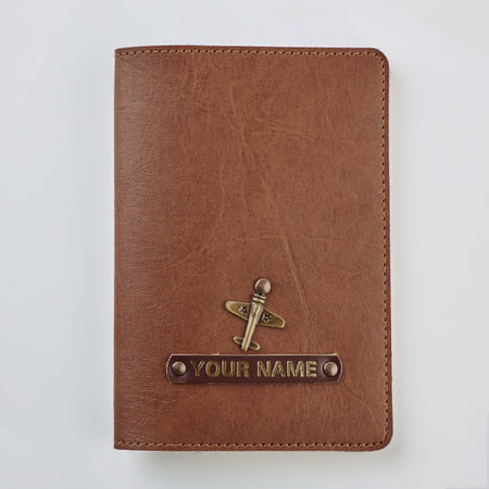Wanderlust Personalized Passport Cover - Tan-picture-18