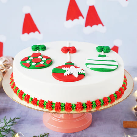 Xmas Tree Ornaments Cake (1 kg)-picture-35
