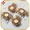 Decorative clay diyas & candles for Diwali