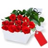 10 Elegant Red Rose Box Arrangement