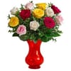 10 Vibrant Mixed Roses Bouquet