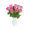 12 Pink Roses in a Gift Wrap Online
