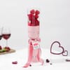 Gift 2 Red Roses with Heart Chocolate Bouquet
