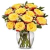 24 Yellow Roses Arrangement Online